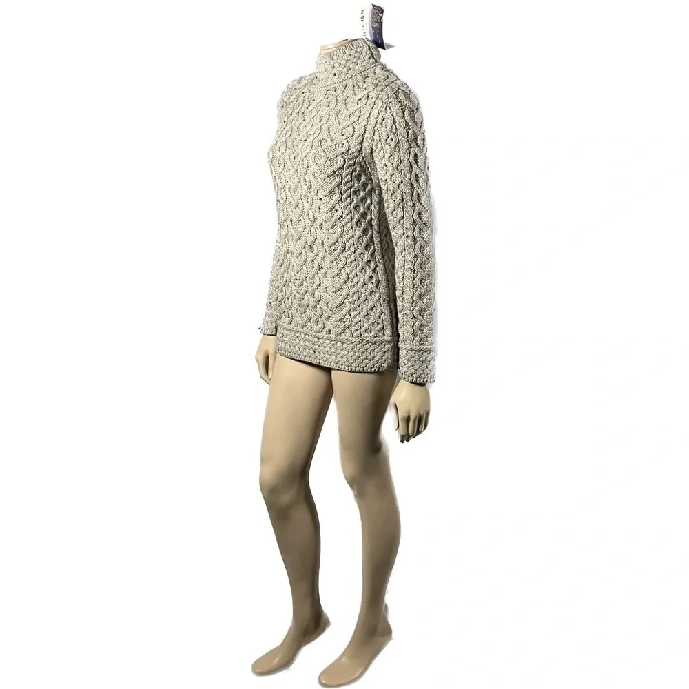 NWT Aran Mor Ireland 100% Merino Cable Knit Sweater - Picture 5 of 16